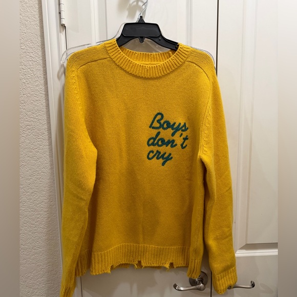 Chaser Bright Yellow Sandrine Rose Sweater Boys Don’t Cry - Picture 4 of 8